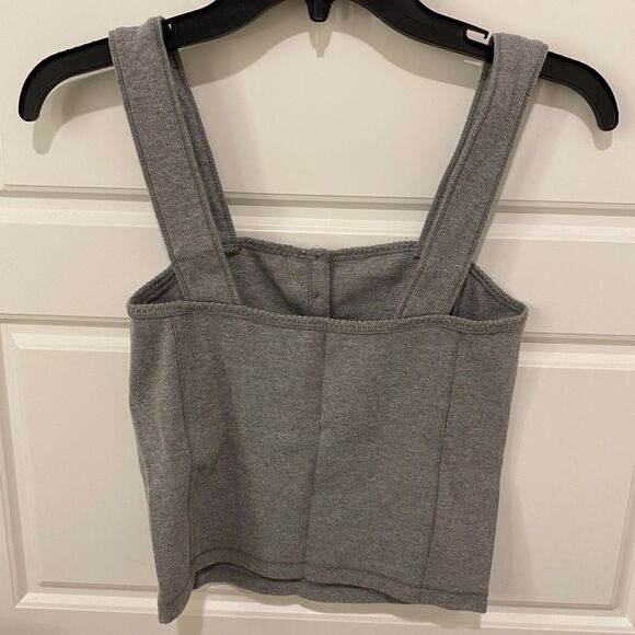 Abercrombie & Fitch CropTank Top. Gray. Medium. Streetwear. Cute. Chic. Comfy - Picture 4 of 7